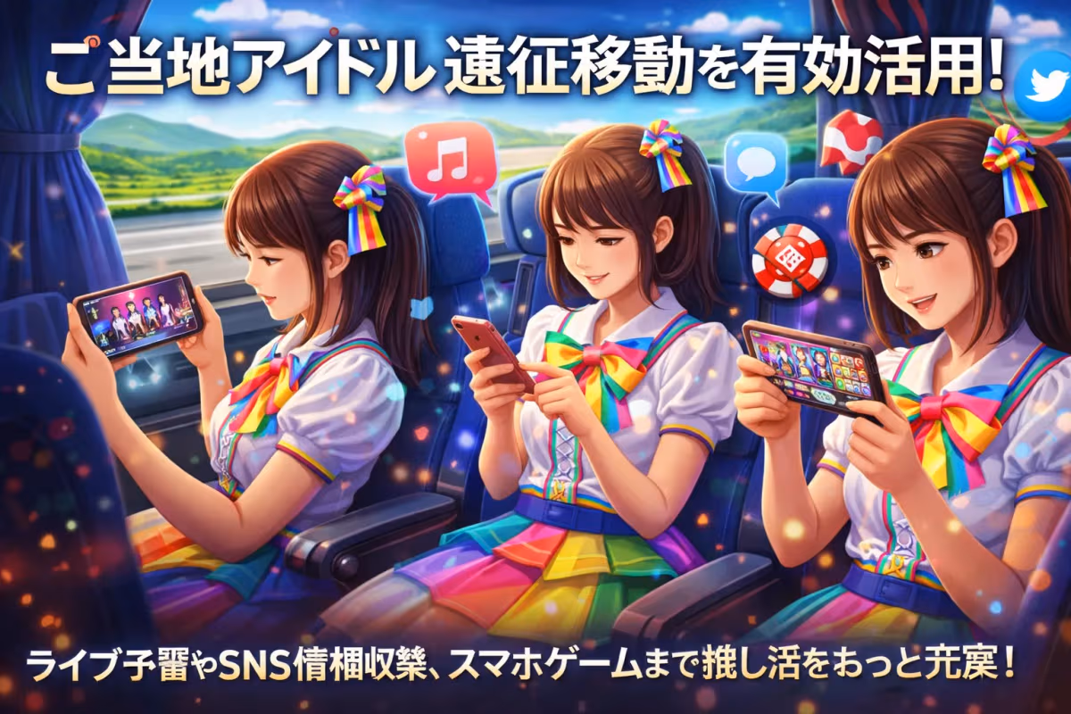 ご当地アイドルの推し活｜移動時間を賢く使う方法まとめ